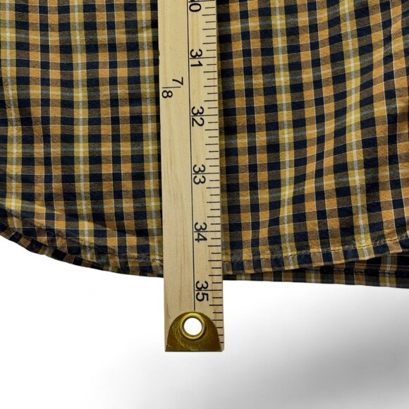 Carhartt Button Down Shirt Chest Pocket Brown Plaid Long Sleeve Collared Size L - Picture 11 of 14